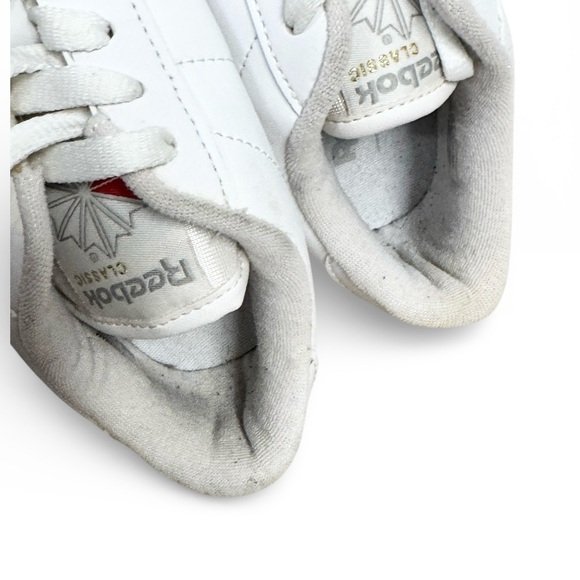 Reebok Classic White Lace Up Sneakers Womens US 6.5 Low Top Casual Shoes Comfort - Picture 6 of 9
